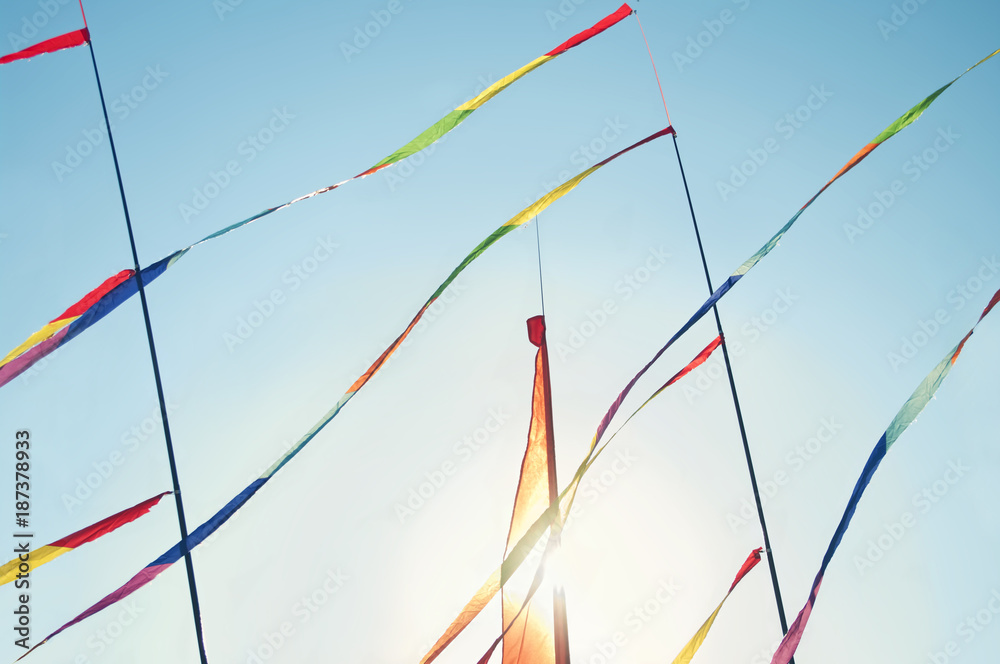 colorful kites flying in wind background
