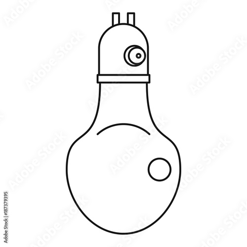 Lamp icon, outline style