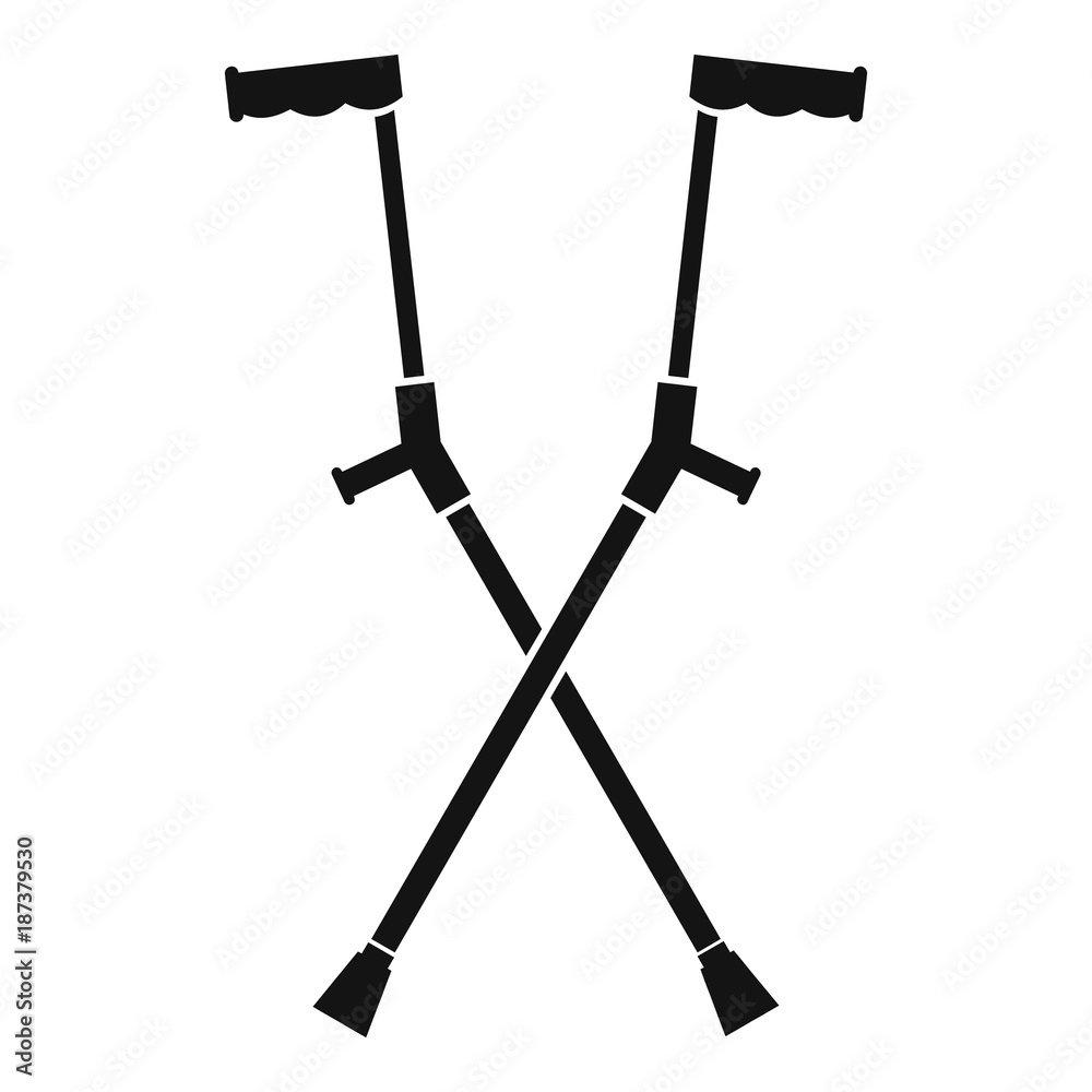 Other crutches icon, simple style Other crutches icon, simple style