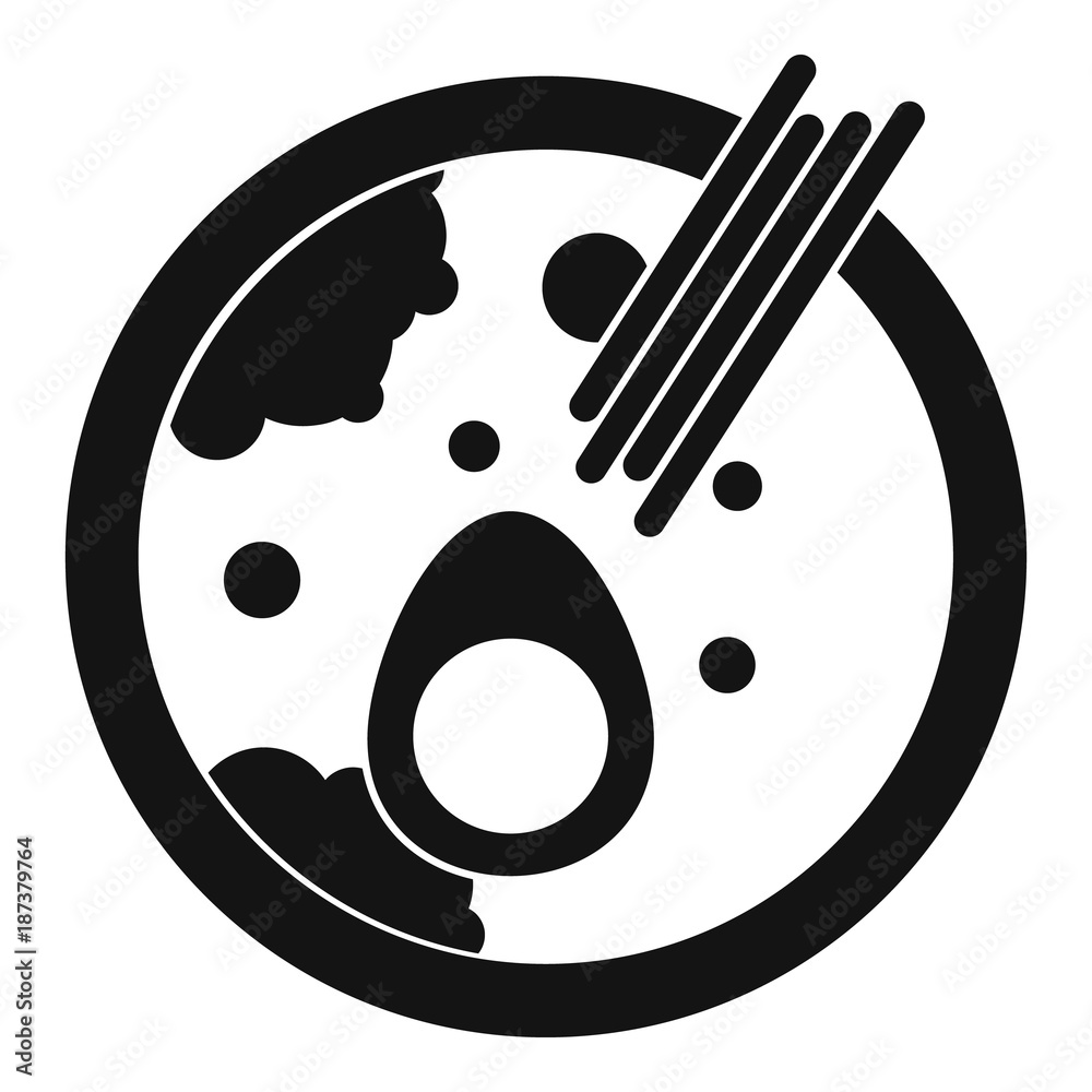 Miso soup icon, simple style Miso soup icon, simple style