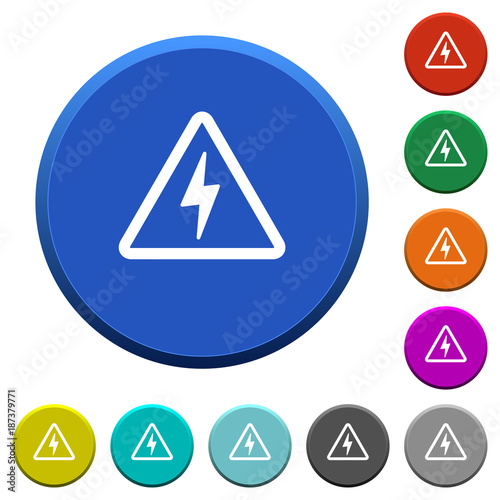 Free Download Danger electrical hazard beveled buttons - GFXLoad