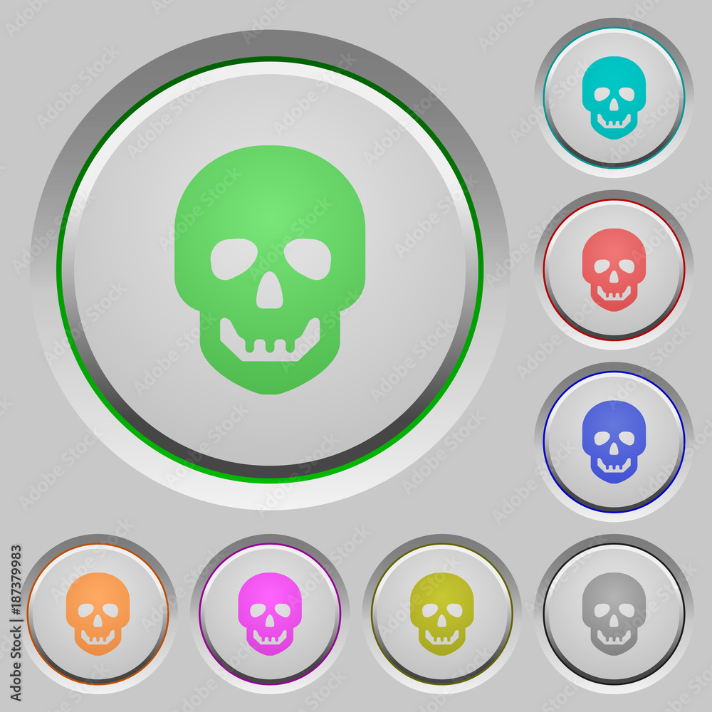 Human skull push buttons Human skull push buttons