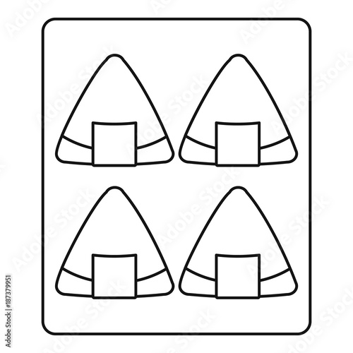 Sushi icon, outline style