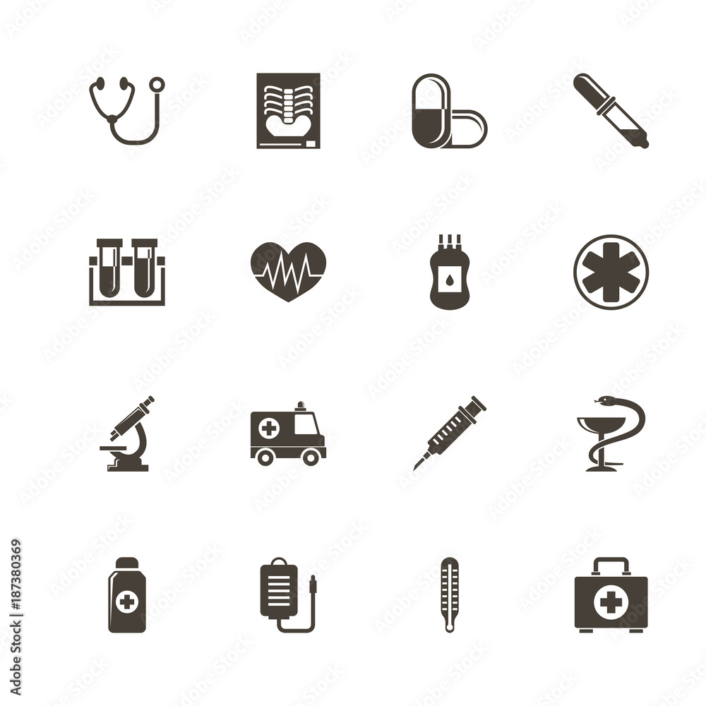 Medical icons. Perfect black pictogram on white background. Flat simple vector icon. Medical icons. Perfect black pictogram on white background. Flat simple vector icon.