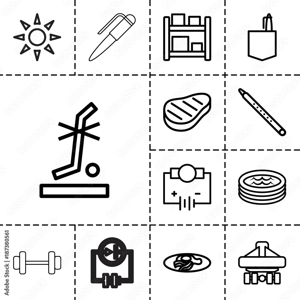 Fototapeta premium Isometric icons. set of 13 editable outline isometric icons
