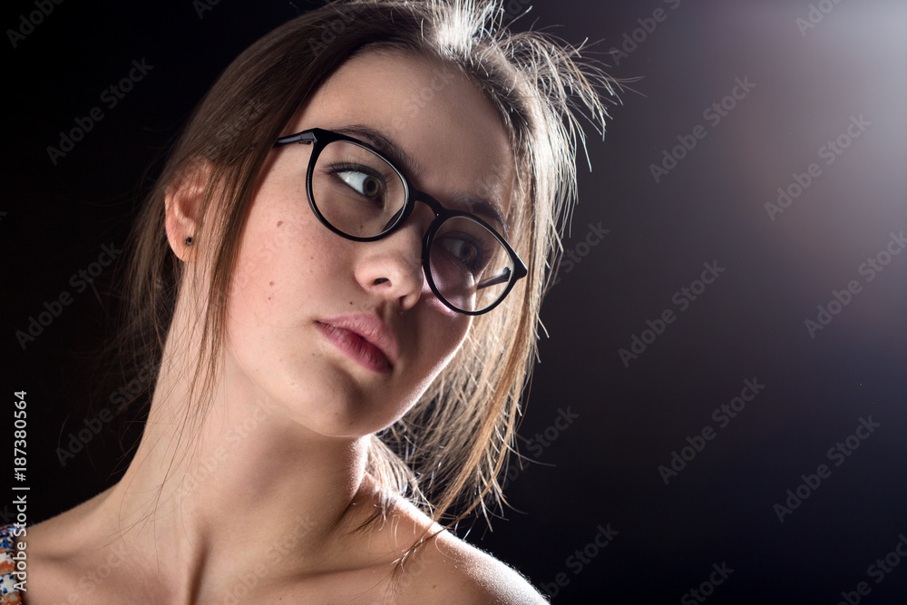 girl in eyeglasses girl in eyeglasses