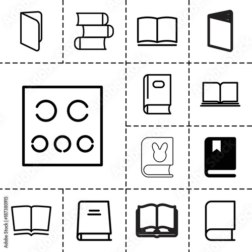 Wallpaper Mural Read icons. set of 13 editable outline read icons Torontodigital.ca