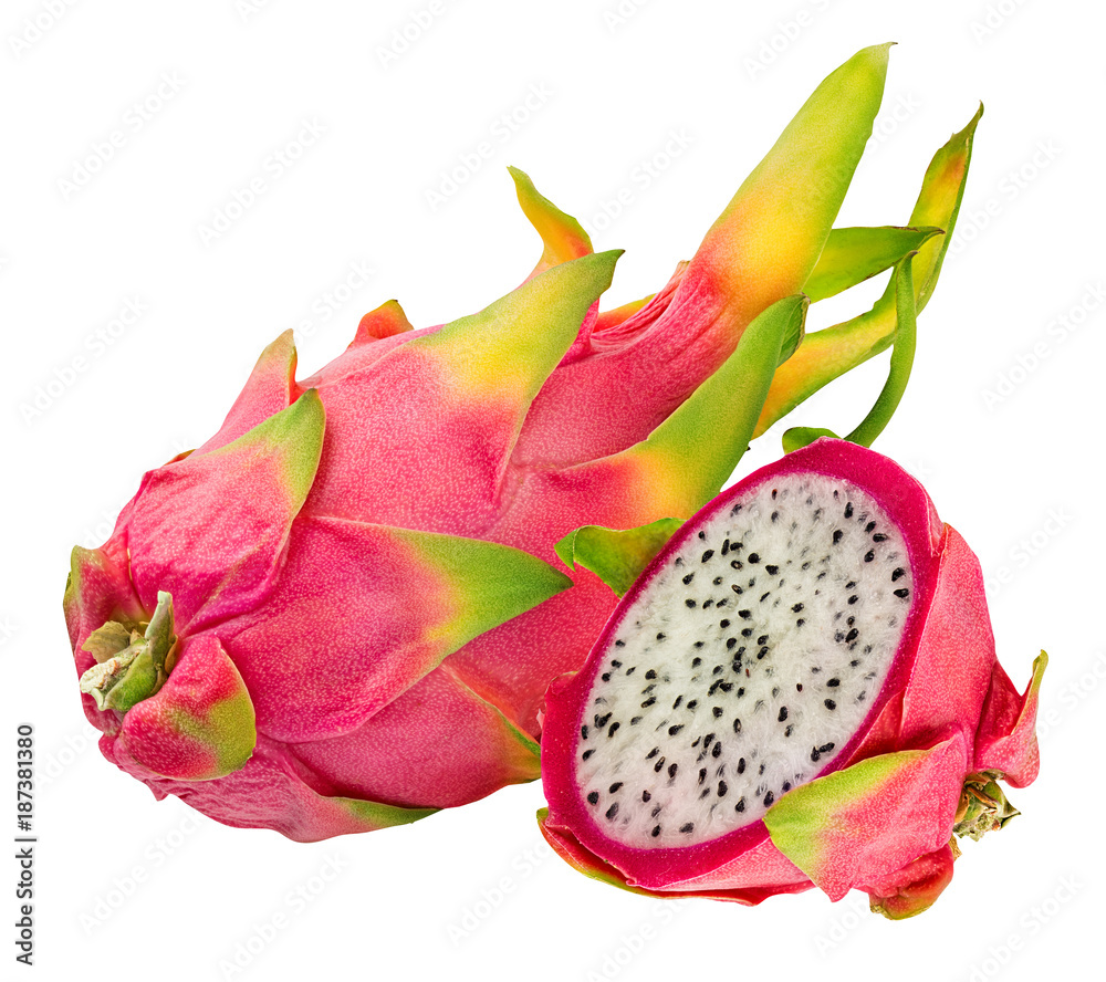 Fresh dragon fruit isolated on white background Fresh dragon fruit isolated on white background