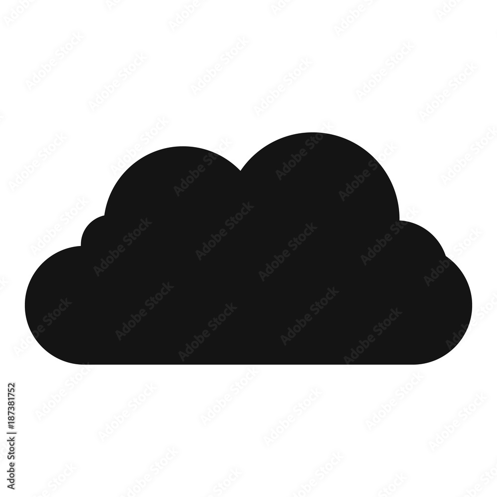 Flying cloud icon. Simple illustration of flying cloud vector icon for web Flying cloud icon. Simple illustration of flying cloud vector icon for web