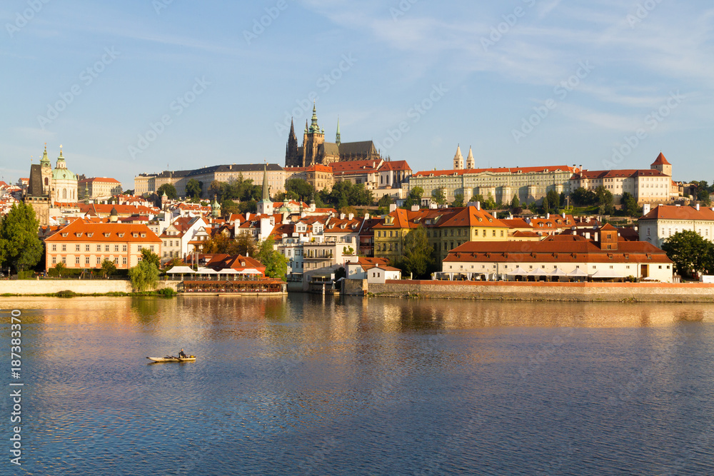 The view of the historical quarter Hradschin in Prague.