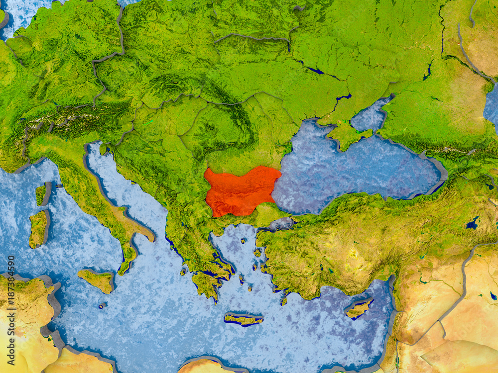 Naklejka premium Map of Bulgaria