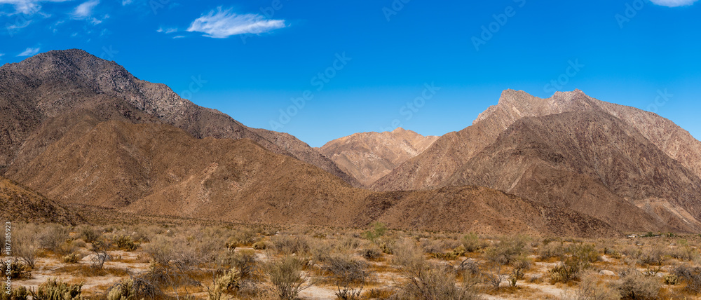 Valley near Borrego Springs in California desert