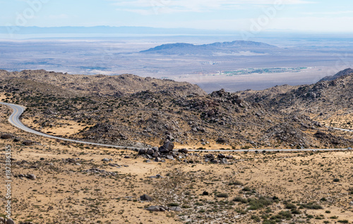 Approaching Borrego Springs in California desert
