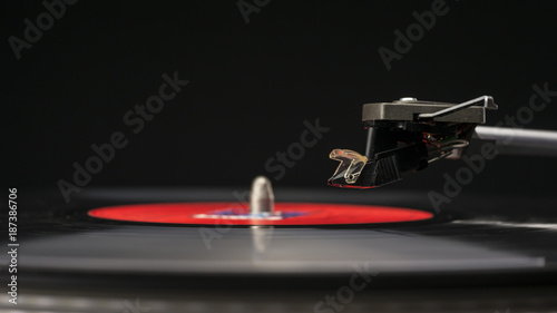 Vinyl record playing