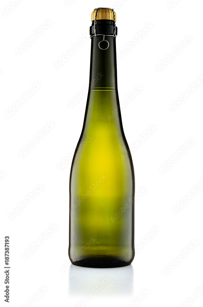 Bottle of champagne isolated on white background Bottle of champagne isolated on white background