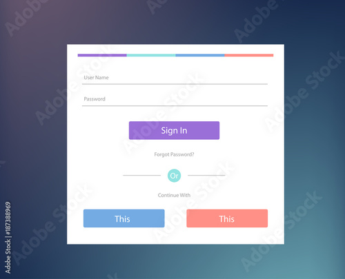 Vector login form