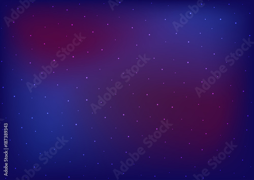 Texture of night sky. Rectangular horizontal background with stars.