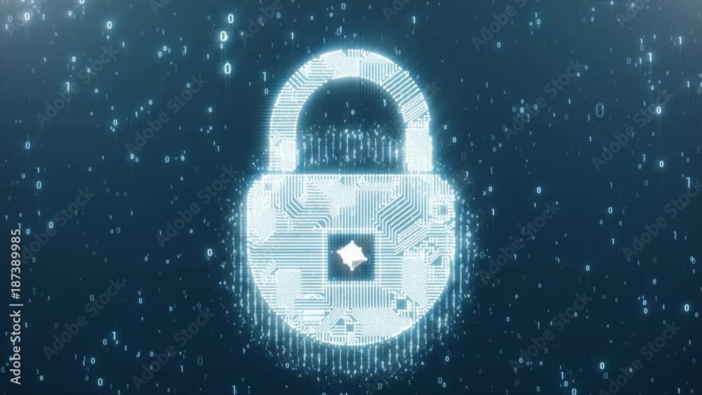 padlock circuit as a symbol of protection