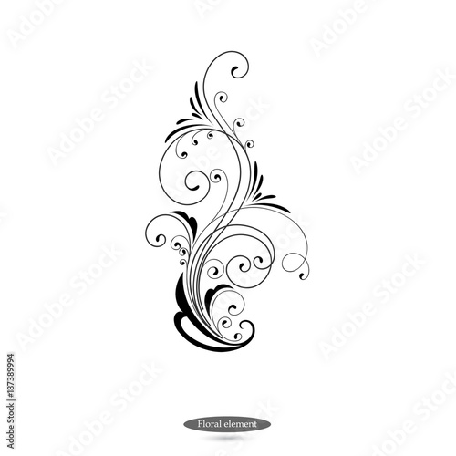 Flower abstract elements for design. Vector illustration.