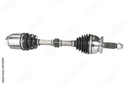 New drive shaft isolated on white