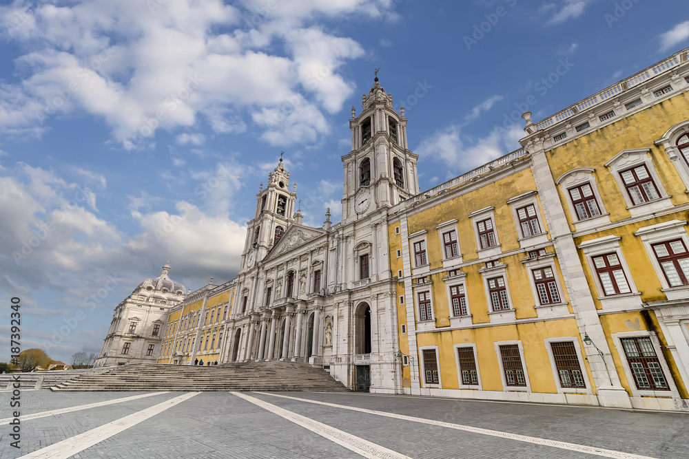 Royal Convent and Mafra's National Palace, baroque and neoclassic palace - monastery next to Lisbon, Portugal