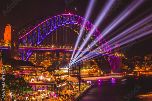 Photo Sydney Harbour Bridge Vivid
