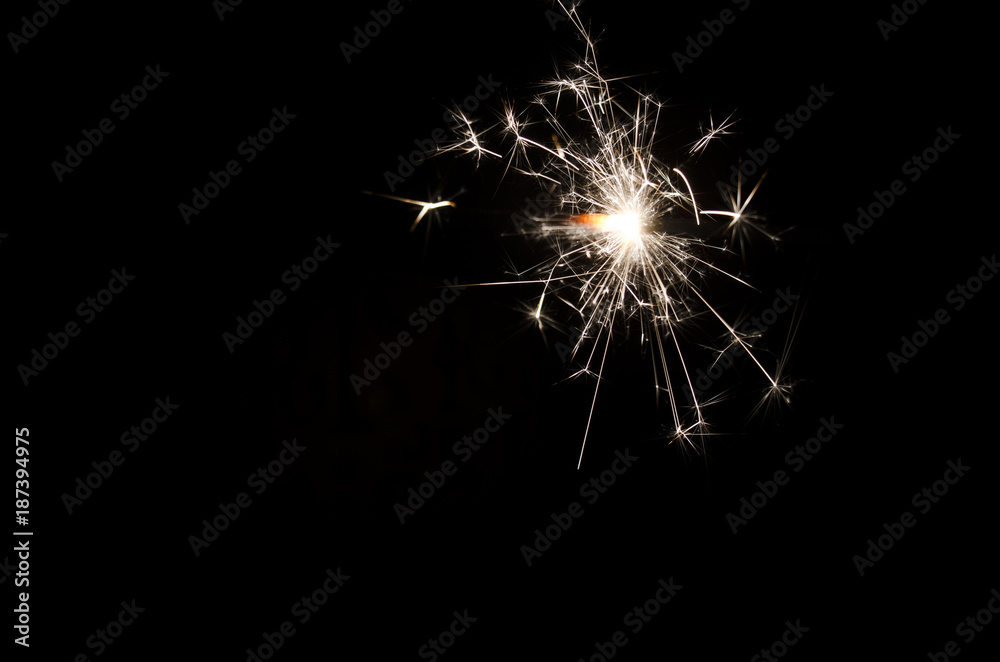 Close Up of a Sparkler with Black Background