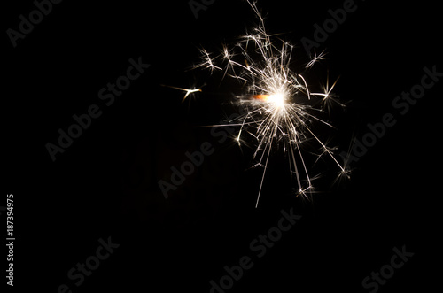 Close Up of a Sparkler with Black Background