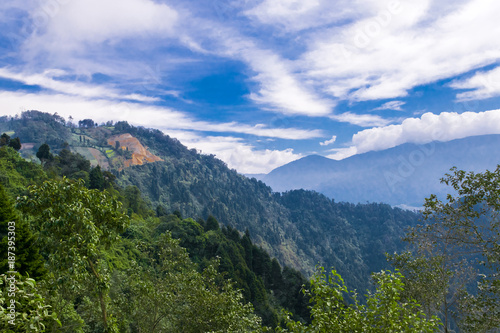 Mountains panoramic views in Guatemala central America, Quetzaltenango.