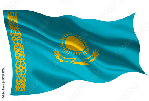 カザフスタン　 国旗　旗　アイコン 