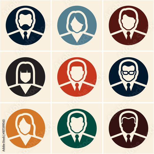 Business people icons. Avatar. User icon.