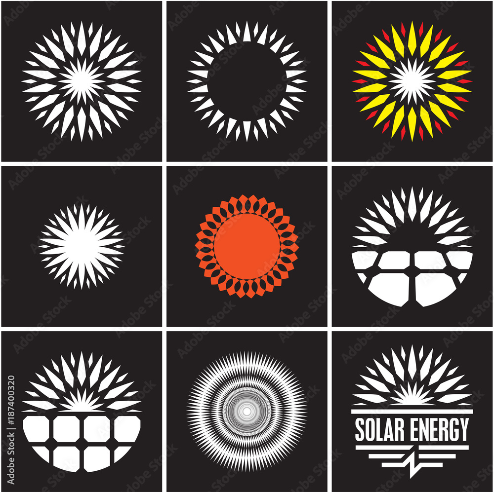 Fototapeta premium Sun icon. Solar energy.