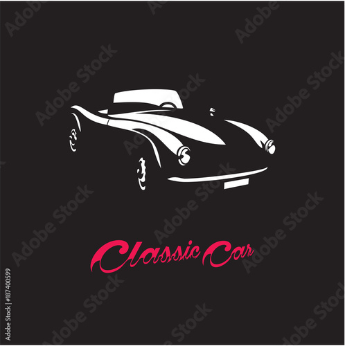 Classic Sports car Retro car. Vintage car.