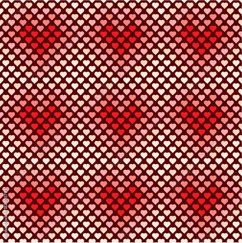 hearts background seamless vector pattern, valentine day love beautiful wallpaper,