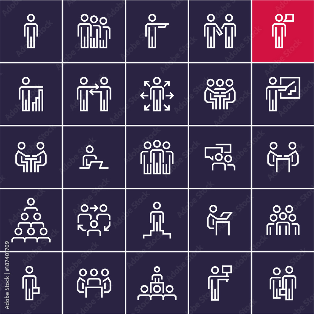 people icons, business people line icons set, business and communications people icons, business people line icons set, business and communications