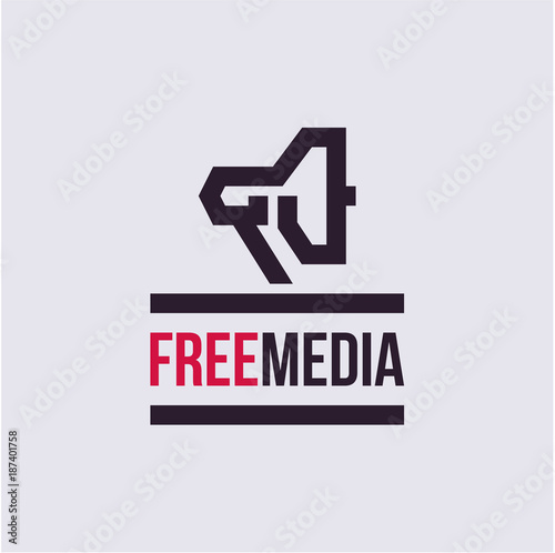 megaphone icon, news icon, free media logo photo