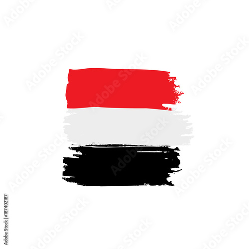 Yemeni flag  vector illustration