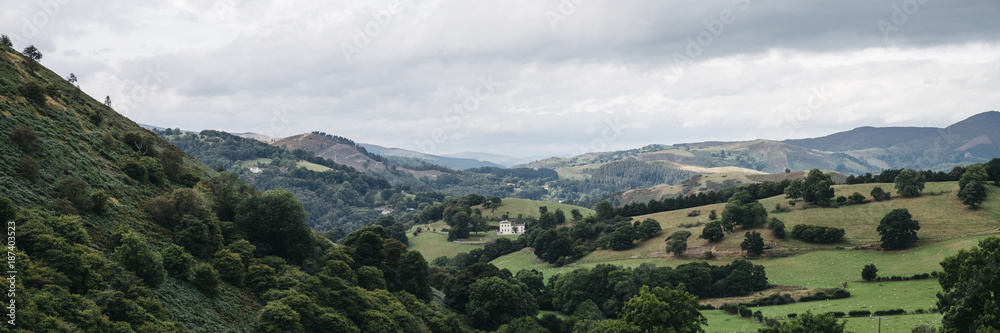 House in the valley. Wales, UK. House in the valley. Wales, UK.