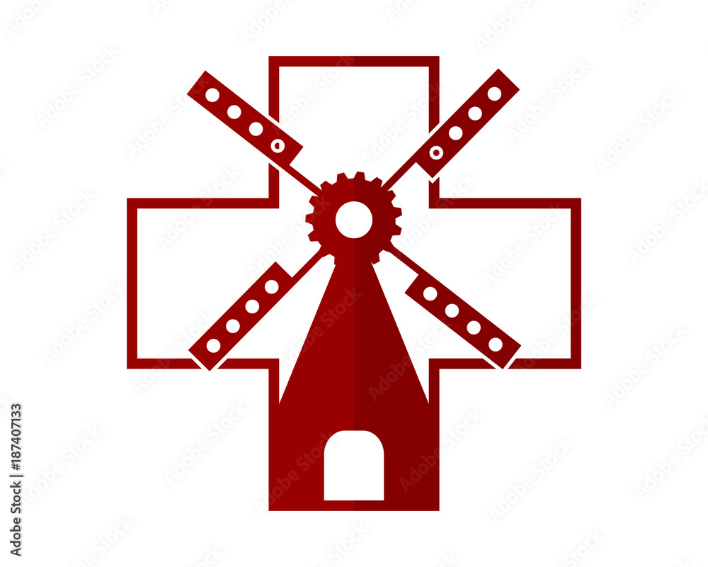 medical windmill barn farmhouse dutch image vector icon silhouette medical windmill barn farmhouse dutch image vector icon silhouette
