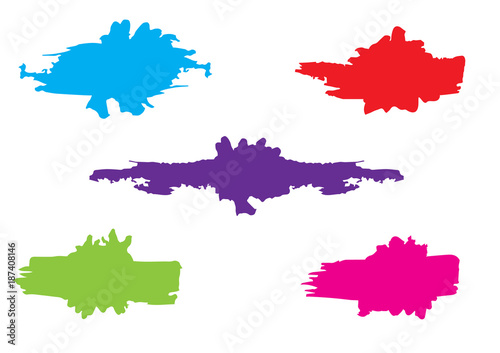 Vector color paint splatter. Paint splatter set.Vector illustration.