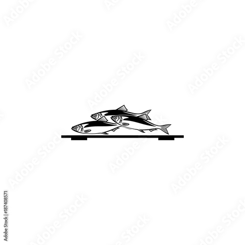 herring on the table icon. Fish and sea products elements. Premium quality graphic design icon. Simple love icon for websites, web design, mobile app, info graphics