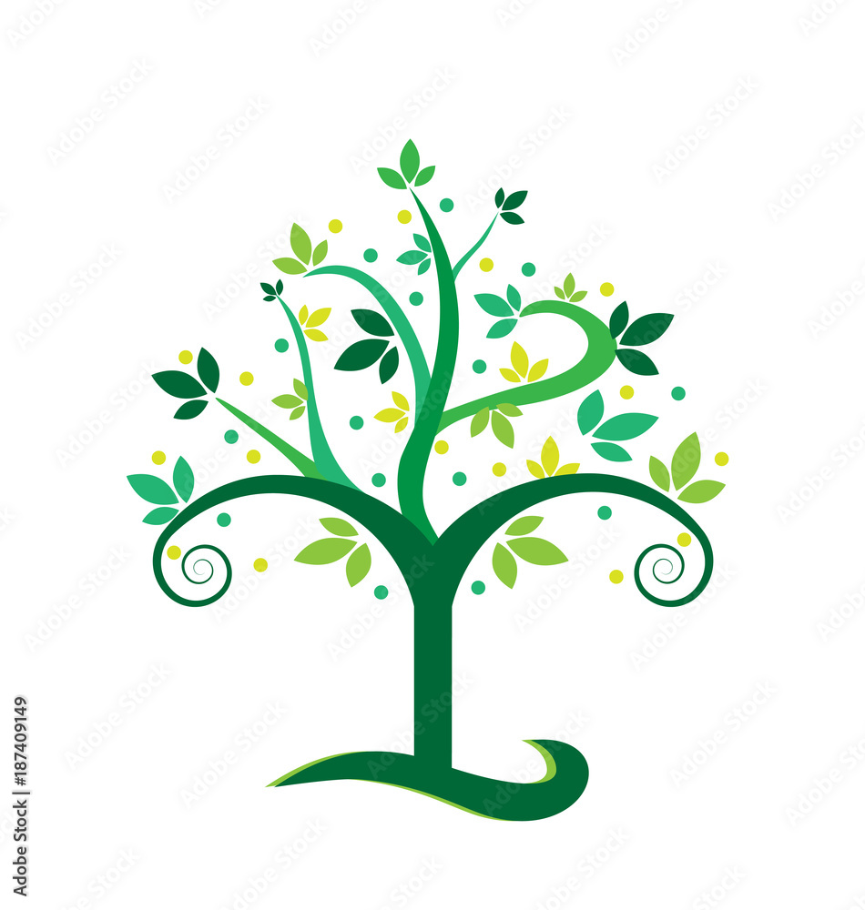 Environment isolated green tree icon Environment isolated green tree icon