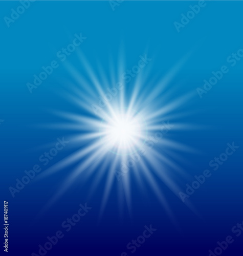 Burst of sun light vector