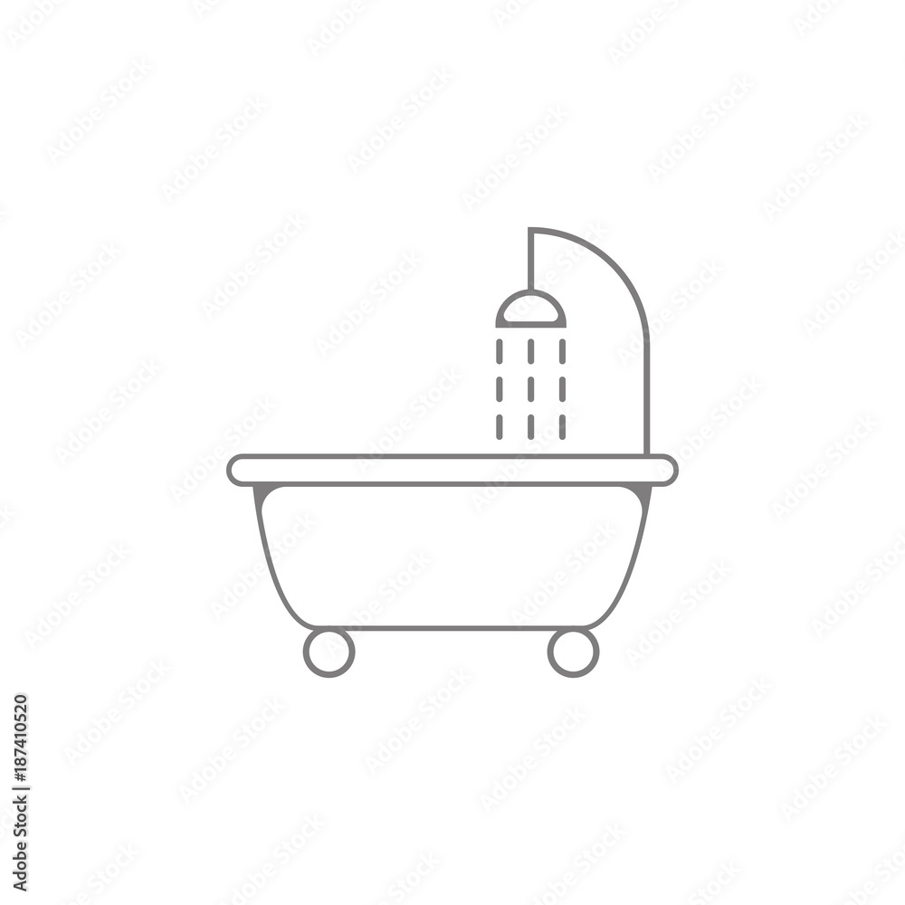 tub with shower icon. Web element. Premium quality graphic design. Signs symbols collection, simple icon for websites, web design, mobile app, info graphics tub with shower icon. Web element. Premium quality graphic design. Signs symbols collection, simple icon for websites, web design, mobile app, info graphics