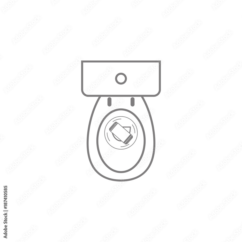 smart phone in the toilet icon. Web element. Premium quality graphic design. Signs symbols collection, simple icon for websites, web design, mobile app, info graphics smart phone in the toilet icon. Web element. Premium quality graphic design. Signs symbols collection, simple icon for websites, web design, mobile app, info graphics
