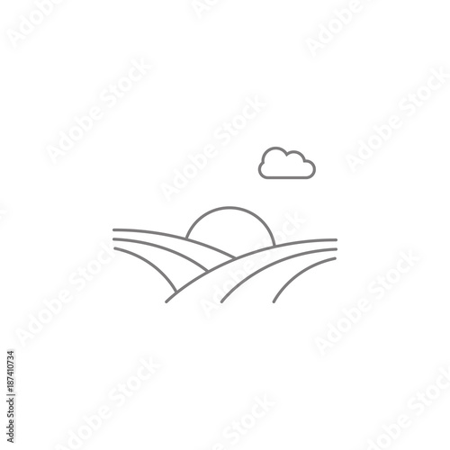 rural landscape icon. Web element. Premium quality graphic design. Signs symbols collection, simple icon for websites, web design, mobile app, info graphics