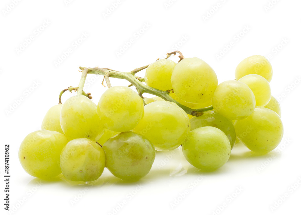 Green grape one bunch (Early Sweet or Grapaes variety) isolated on white background. Green grape one bunch (Early Sweet or Grapaes variety) isolated on white background.