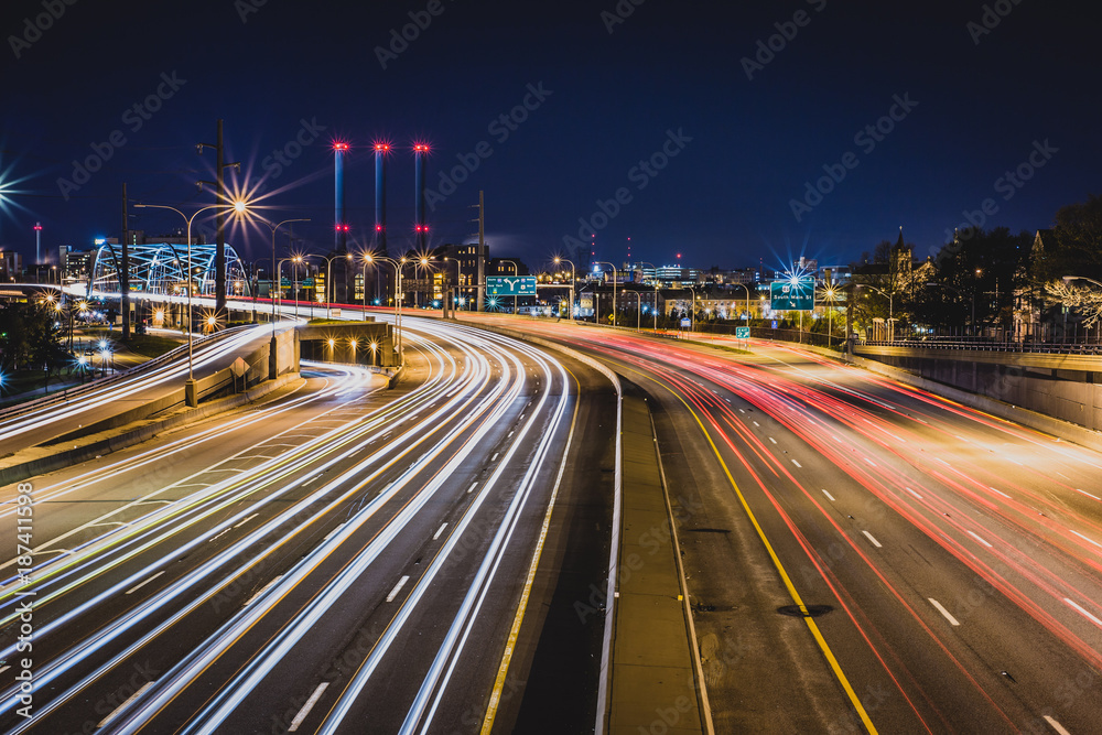 Highway at night