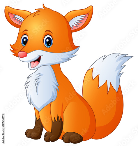Cute fox cartoon