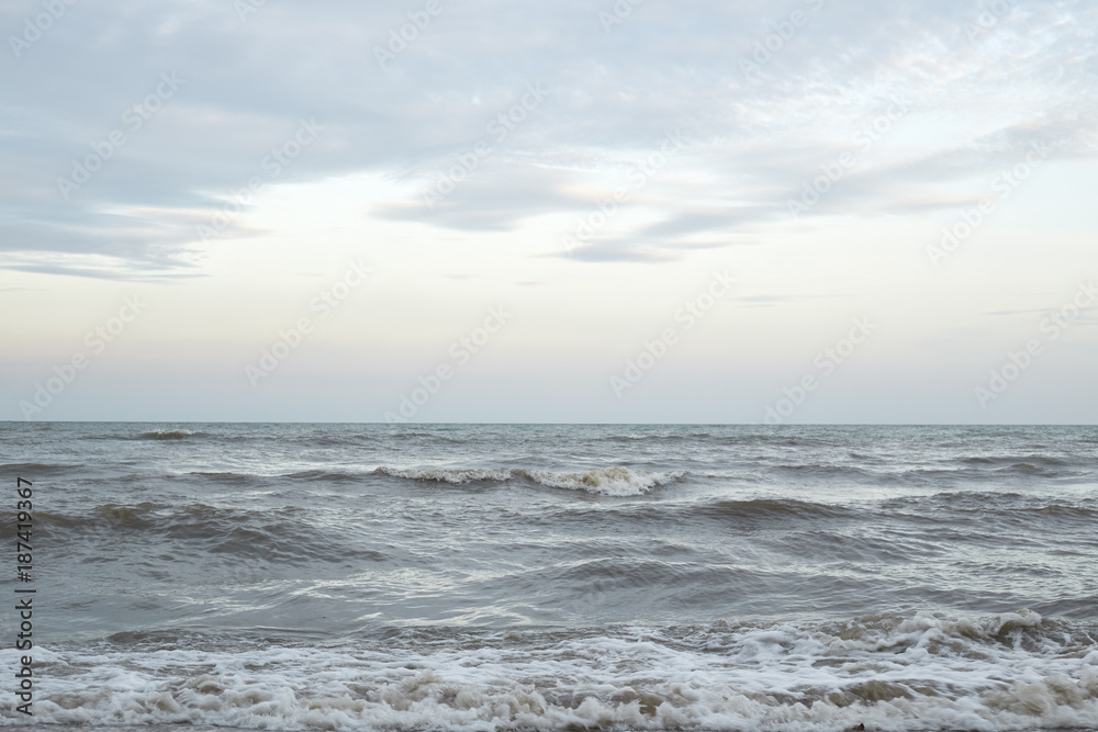 Beautiful clear  water lapping on the shore